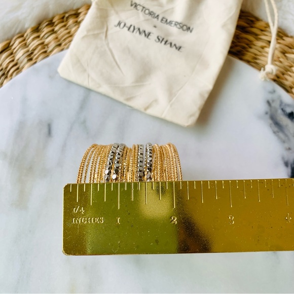 Victoria Emerson Gold Multi Strand Open Cuff Bracelet - Picture 10 of 12